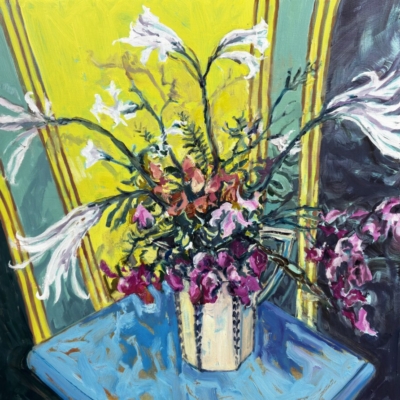 GW, Still Life on Kikoi II (2026), oil on canvas, 80x80cm